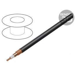 Cablu Coaxial Cu LSZH Negru 10,3mm | Electronic-mag.ro | Componente Electronice