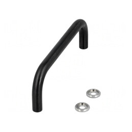 Manetă oțel negru 43mm șurub M5 10mm | Electronic-mag.ro | Componente Electronice