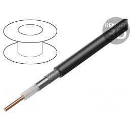 Cablu coaxial negru LL240 6,1mm Cu LSZH CPR Dca | Electronic-mag.ro | Componente Electronice