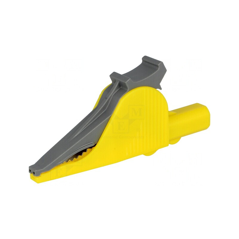 Bornă crocodil galbenă 36A 1kVDC 4mm | Electronic-mag.ro | Componente Electronice