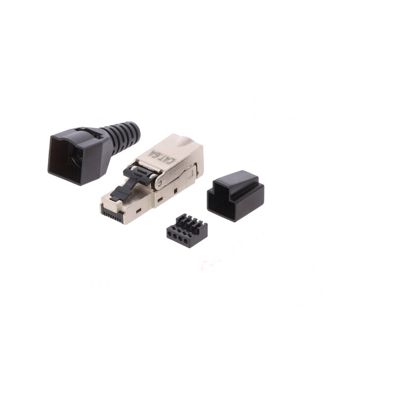 Mufă RJ45 Cat 6a Ecranată 8p8c Tată | Electronic-mag.ro | Componente Electronice