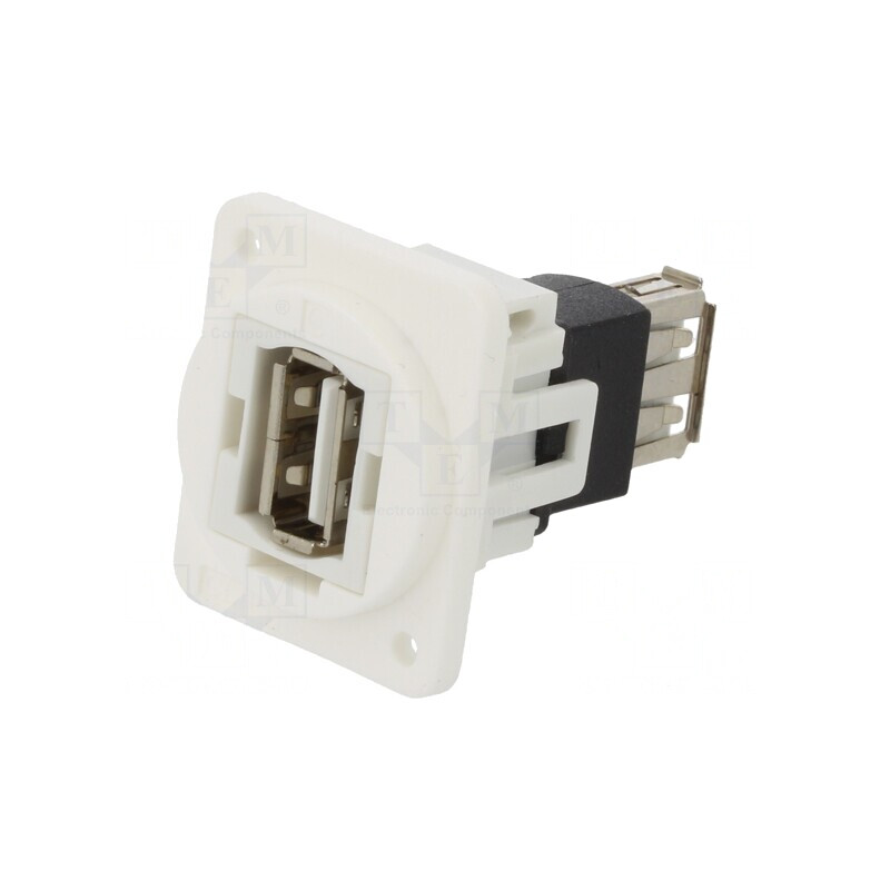 Adaptor USB A dublu soclu USB 2.0 plastic | Electronic-mag.ro | Componente Electronice