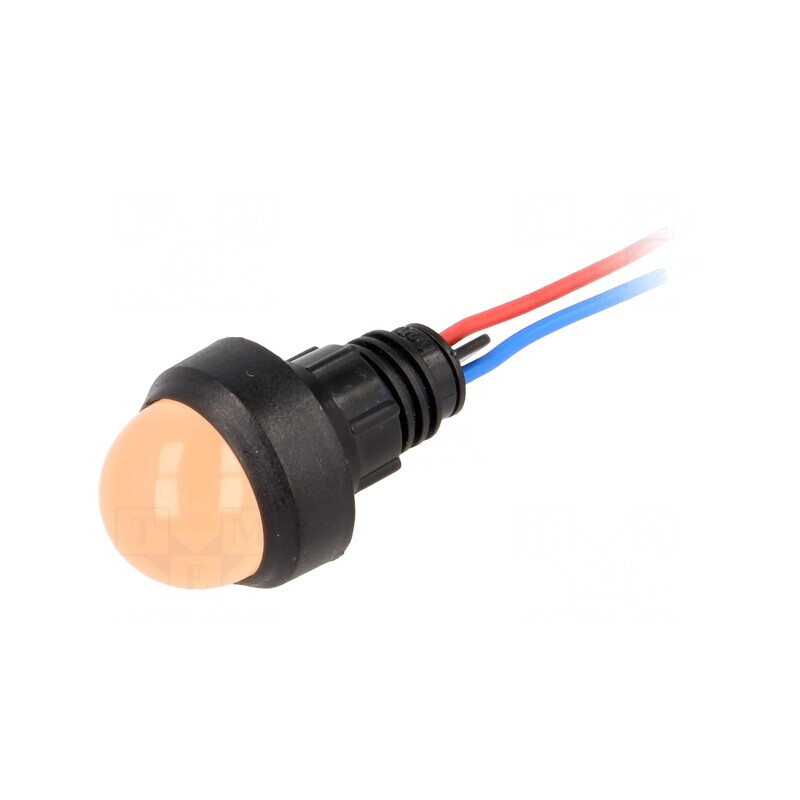 Lampă de control LED portocalie Ø13mm 12V | Electronic-mag.ro | Componente Electronice