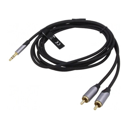 Cablu Audio Jack 3.5mm la RCA x2 5m Aurit | Electronic-mag.ro | Componente Electronice