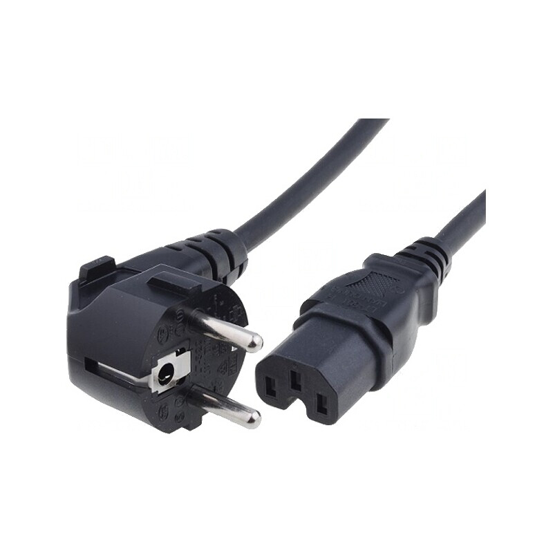 Cablu Electric 3x0,75mm2 cu Ștecăr Unghiular și Conector IEC C15 | Electronic-mag.ro | Componente Electronice Cablu Electric 3x0,75mm2 cu Ștecăr Unghiular și Conector IEC C15 | Electronic-mag.ro | Componente Electronice