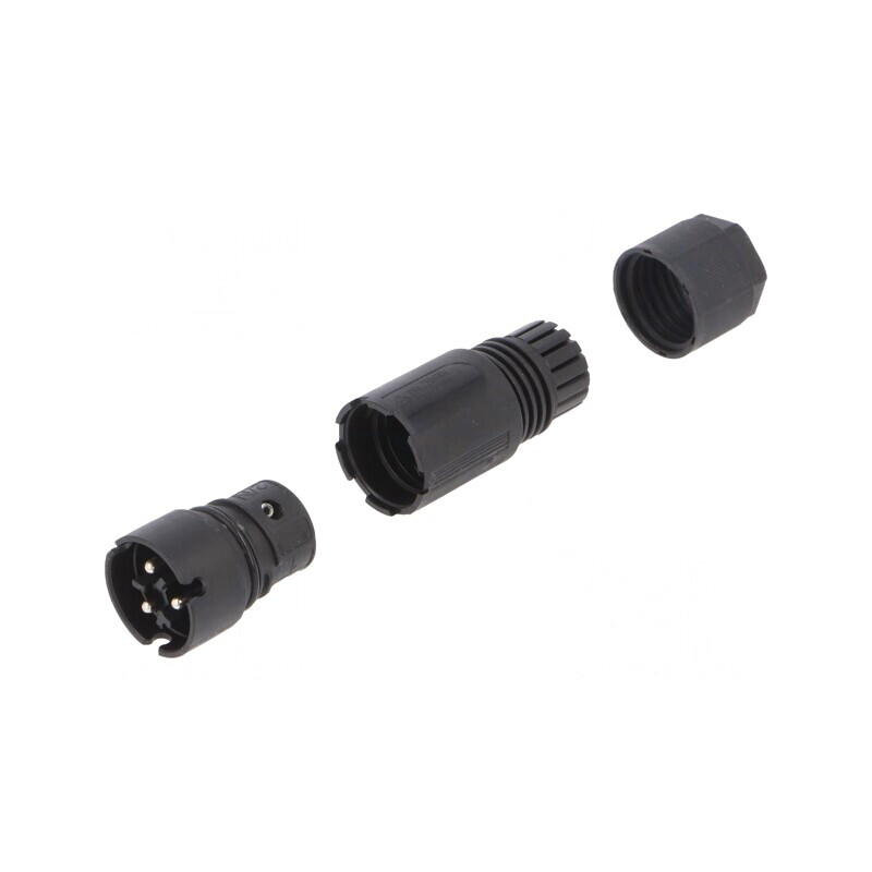 Mufă Circulară RST 3-Pin Argintată 8A 250V | Electronic-mag.ro | Componente Electronice