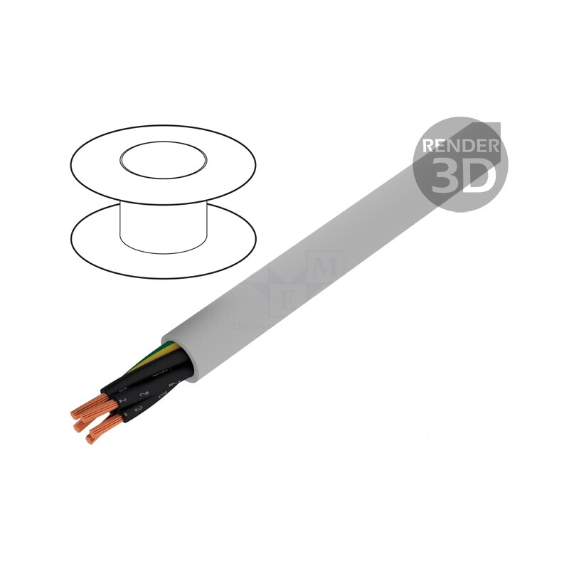 Cablu ÖLFLEX 191 5G2.5mm2 Gri Neecranat 300V/500V Cu | Electronic-mag.ro | Componente Electronice
