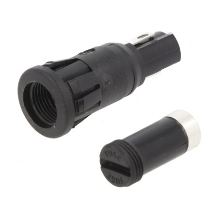 Clemă Siguranțe 5x20mm 250V Neagră | Electronic-mag.ro | Componente Electronice