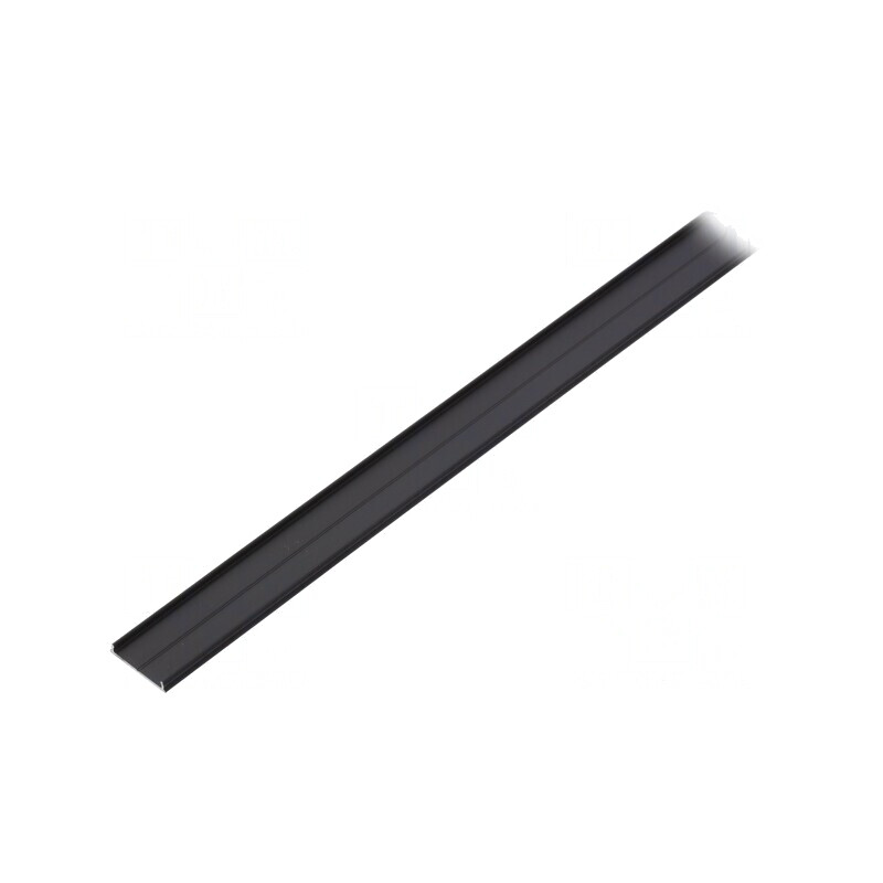 Profil aluminiu negru LED 2m montaj suprafață | Electronic-mag.ro | Componente Electronice