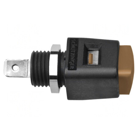 Clemă de laborator maro 70VDC 16A | Electronic-mag.ro | Componente Electronice