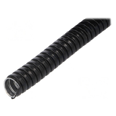Tub de Protecție Oțel Galvanizat Negru IP67 21mm | Electronic-mag.ro | Componente Electronice