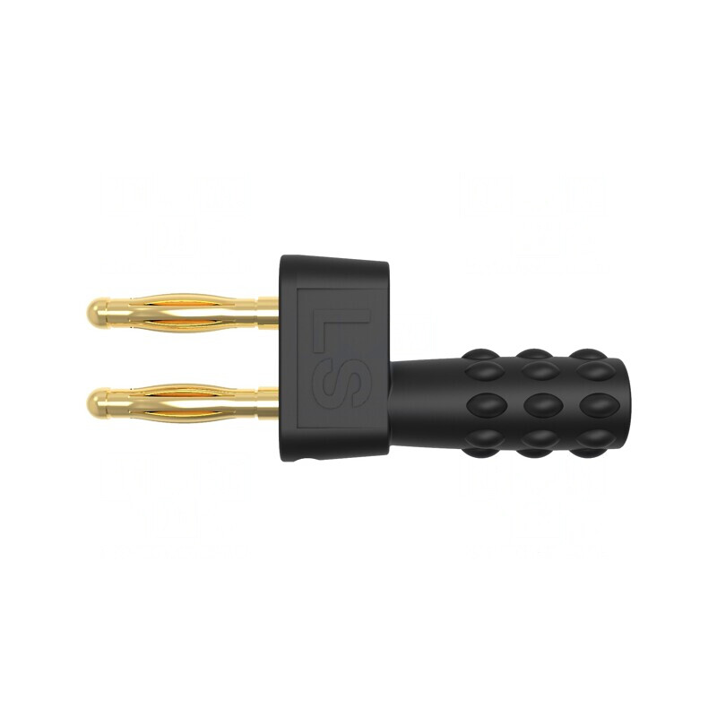 Conector banană stivuibil 2mm 12A negru aurit | Electronic-mag.ro | Componente Electronice
