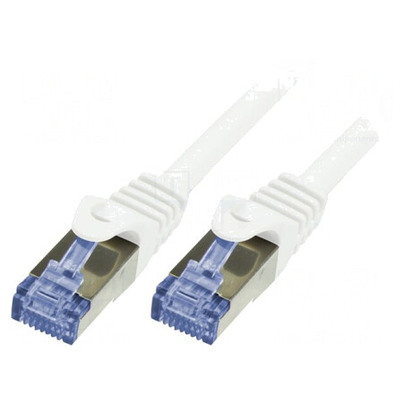 Patch Cord Ethernet Alb 5m Cat6a LSZH | Electronic-mag.ro | Componente Electronice