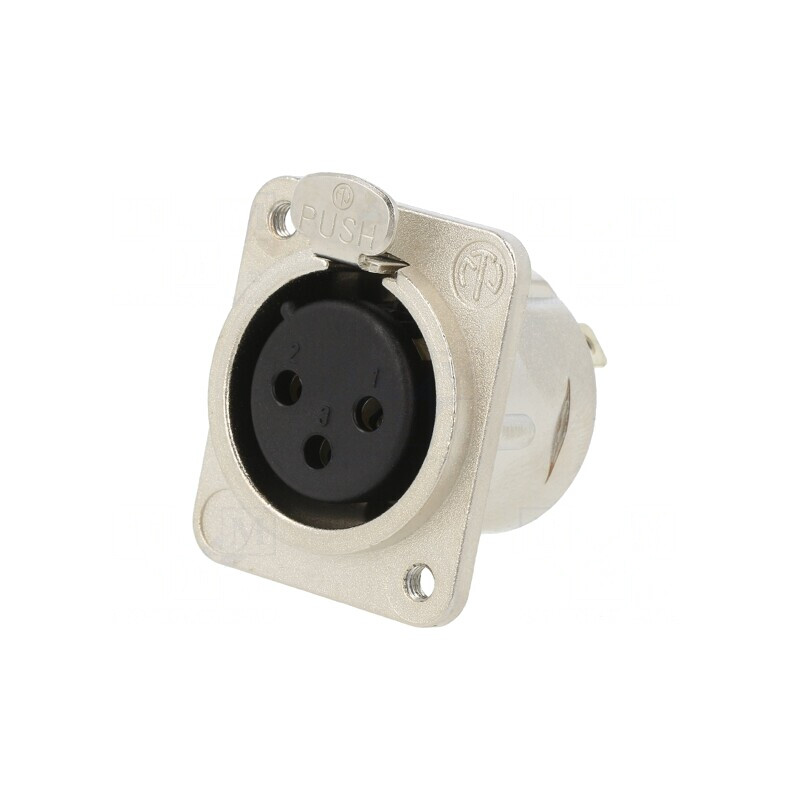 Conector Șasiu Femelă 3 Poli cu M3 | Electronic-mag.ro | Componente Electronice