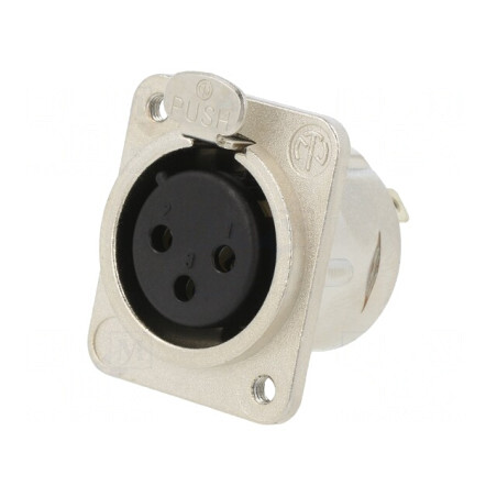 Conector Șasiu Femelă 3 Poli cu M3 | Electronic-mag.ro | Componente Electronice
