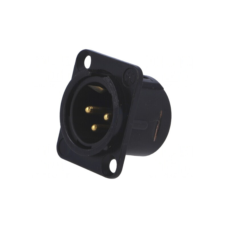 Soclu XLR Tată 3 Pin pentru Panou | Electronic-mag.ro | Componente Electronice