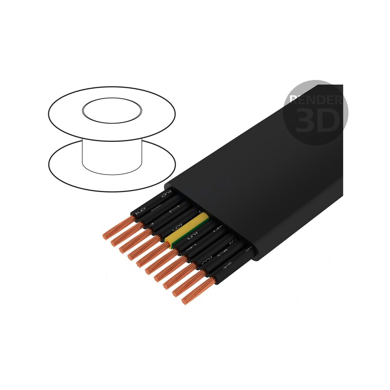 Cablu Electric Flexibil 10G1,5mm2 Cupru Negru | Electronic-mag.ro | Componente Electronice
