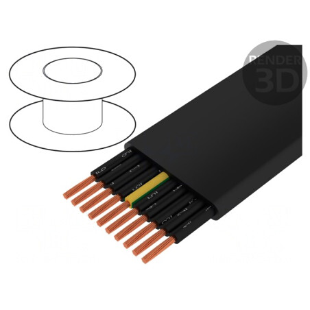 Cablu Electric Flexibil 10G1,5mm2 Cupru Negru | Electronic-mag.ro | Componente Electronice
