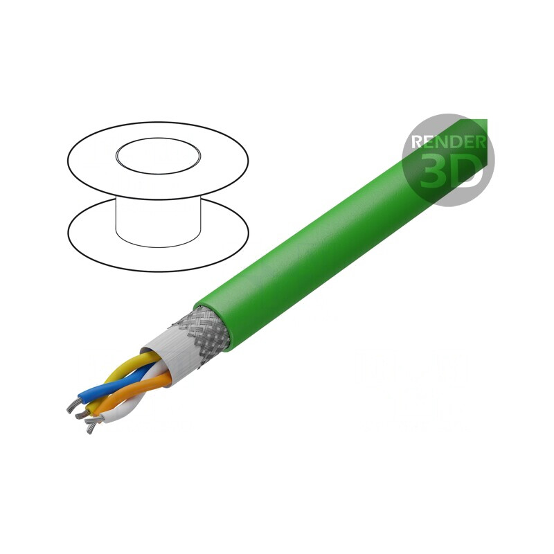 Cablu Ethernet Industrial 2x2x0,75mm2 PROFINET Cat 5e | Electronic-mag.ro | Componente Electronice
