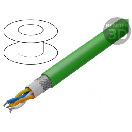 Cablu Ethernet Industrial 2x2x0,75mm2 PROFINET Cat 5e | Electronic-mag.ro | Componente Electronice