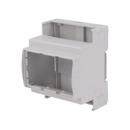 Carcasă pentru șină DIN 90x71x62mm gri 4 module | Electronic-mag.ro | Componente Electronice