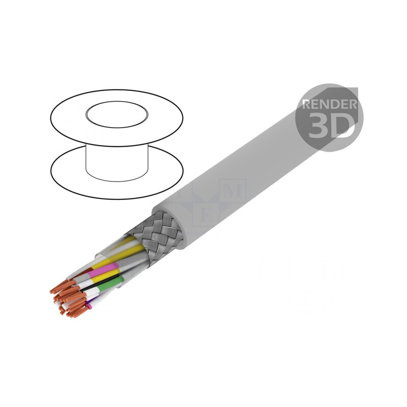Cablu PVC gri 50V 10x2x0,22mm2 cu autostingere | Electronic-mag.ro | Componente Electronice