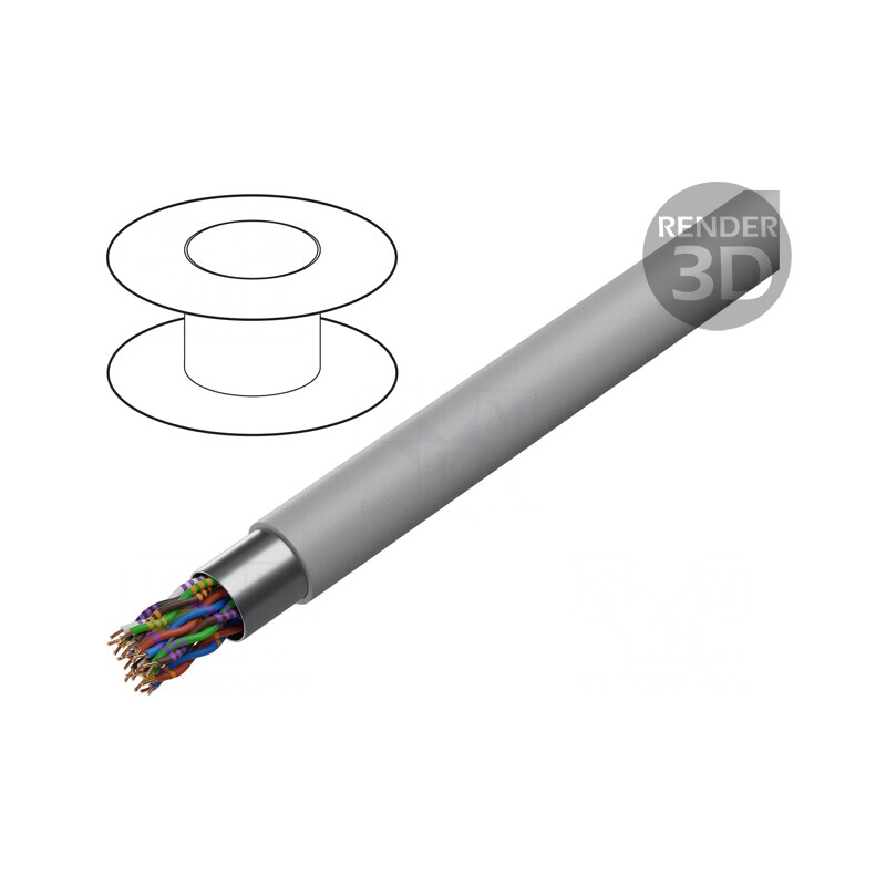 Cablu Ecranat PVC Gri 12x2x0,5mm | Electronic-mag.ro | Componente Electronice