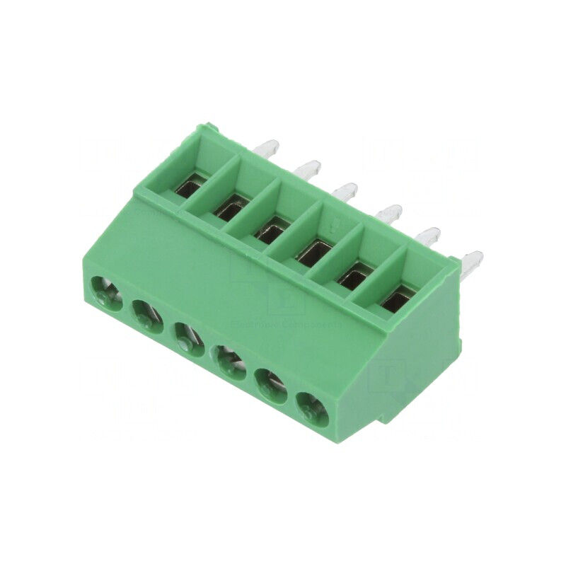 Regletă de conexiuni PCB 90° 2,54mm 6 piste 10A | Electronic-mag.ro | Componente Electronice