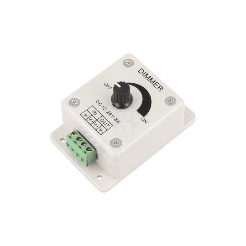 Variator de Lumină 12VDC/24VDC 8A 96W/192W | Electronic-mag.ro | Componente Electronice
