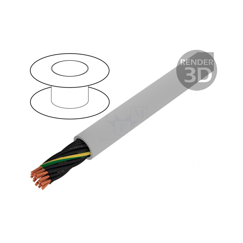 Cablu neecranat JZ-500-PUR 18G0,5mm2 300/500V Gri | Electronic-mag.ro | Componente Electronice
