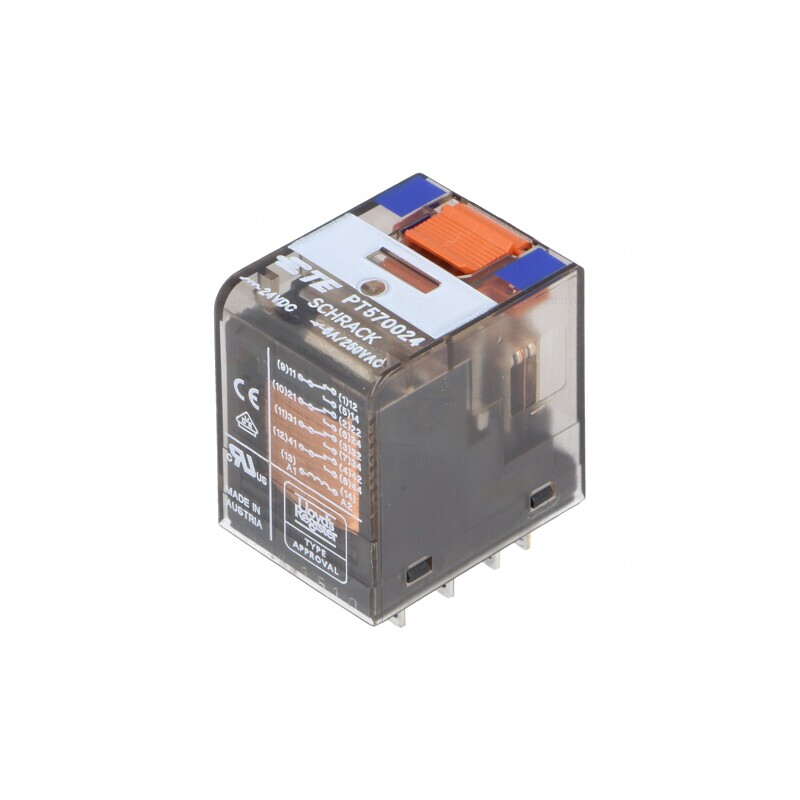 Releu Electromagnetic 4PDT 24VDC 6A | Electronic-mag.ro | Componente Electronice