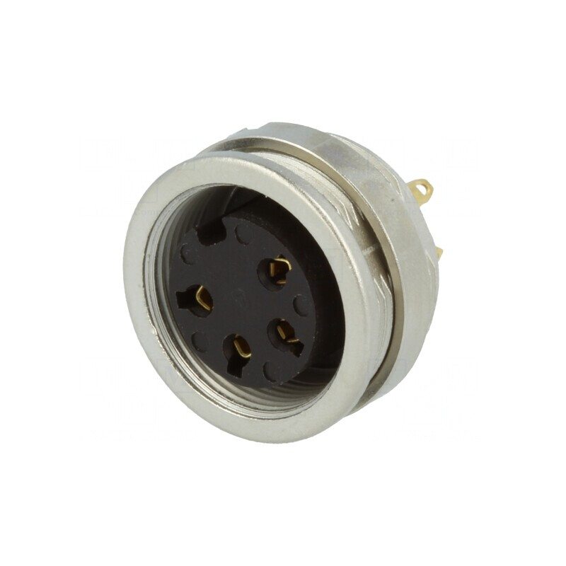 Conector M16 Soclu Mamă 4-Pin 5A 250V IP68 | Electronic-mag.ro | Componente Electronice