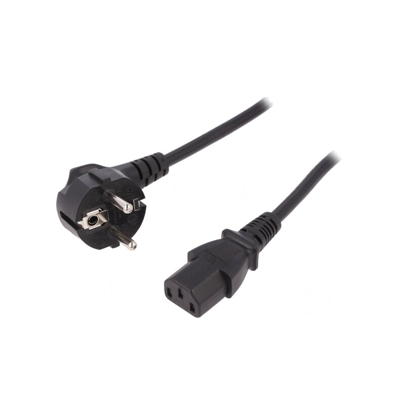 Cablu Alimentare Negru 2.5m CEE 7/7 la IEC C13 | Electronic-mag.ro | Componente Electronice