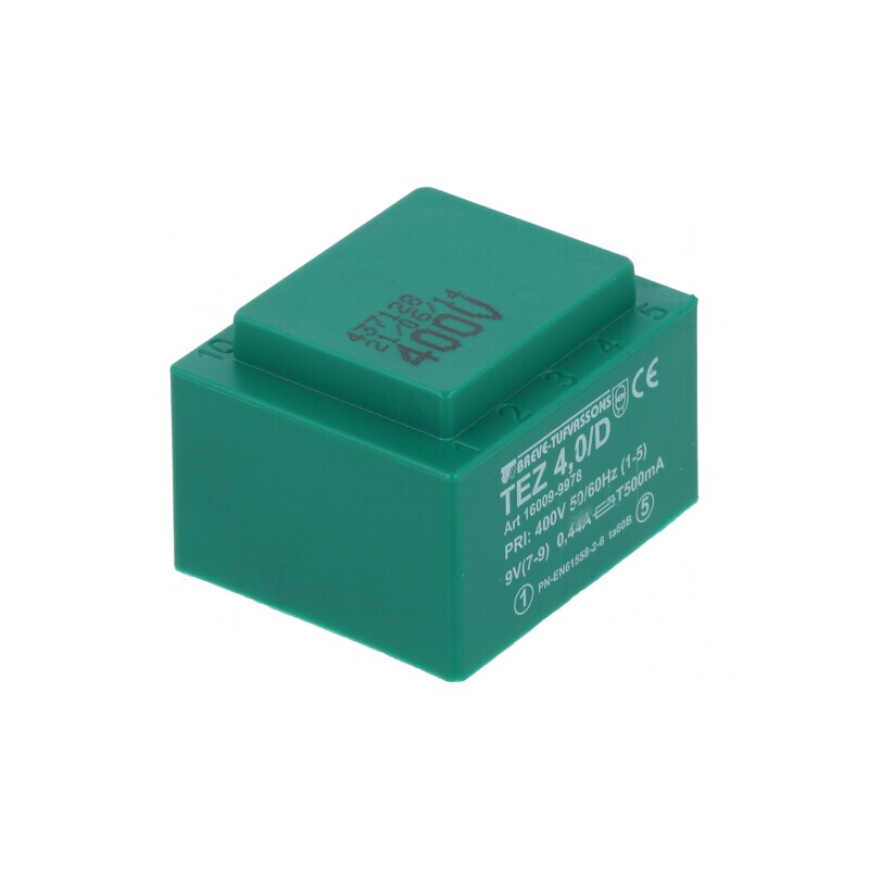 Transformator încapsulat 4VA 400VAC 9V PCB IP00 | Electronic-mag.ro | Componente Electronice