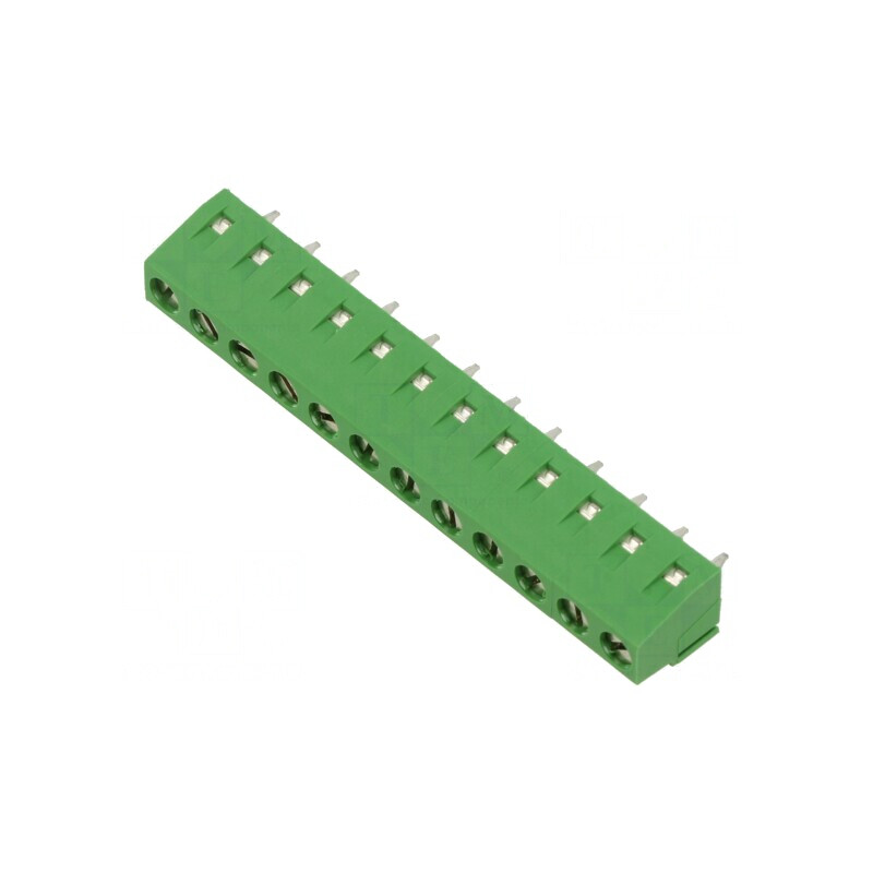 Regletă de conexiuni PCB 90° 5mm 12 piste 13.5A | Electronic-mag.ro | Componente Electronice