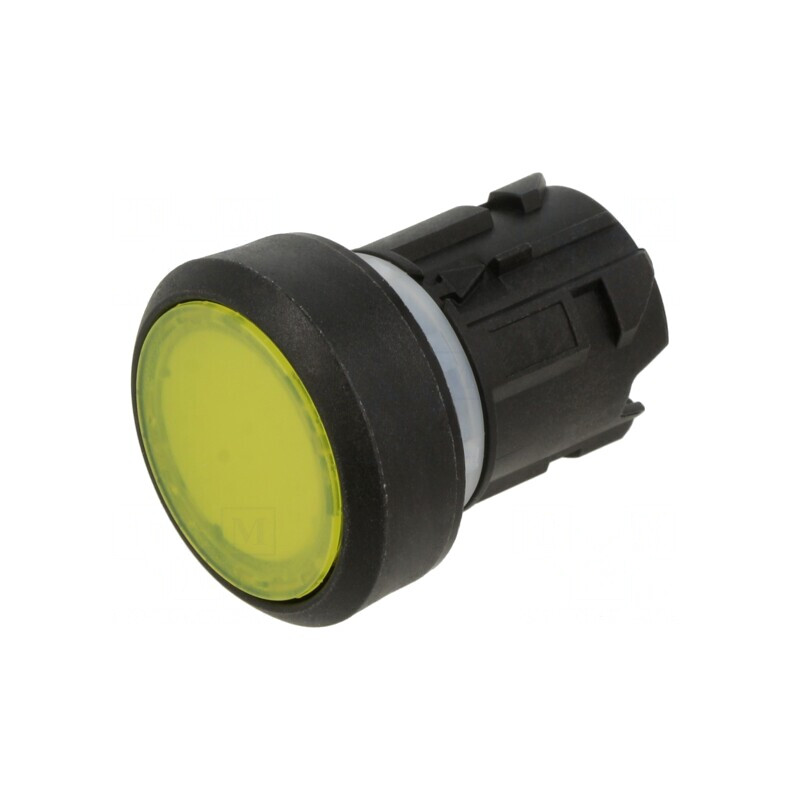 Comutator cu Apăsare 22mm Galben | Electronic-mag.ro | Componente Electronice