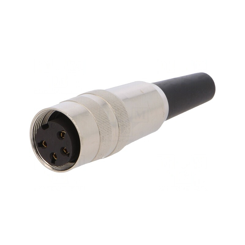 Conector M16 Mufă Mamă Lipire pe Cablu 4 PIN 5A 250V Drept | Electronic-mag.ro | Componente Electronice