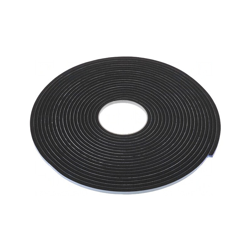 Bandă Etanșare Acrilică Spumă PVC Neagră 6mm x 12m | Electronic-mag.ro | Componente Electronice