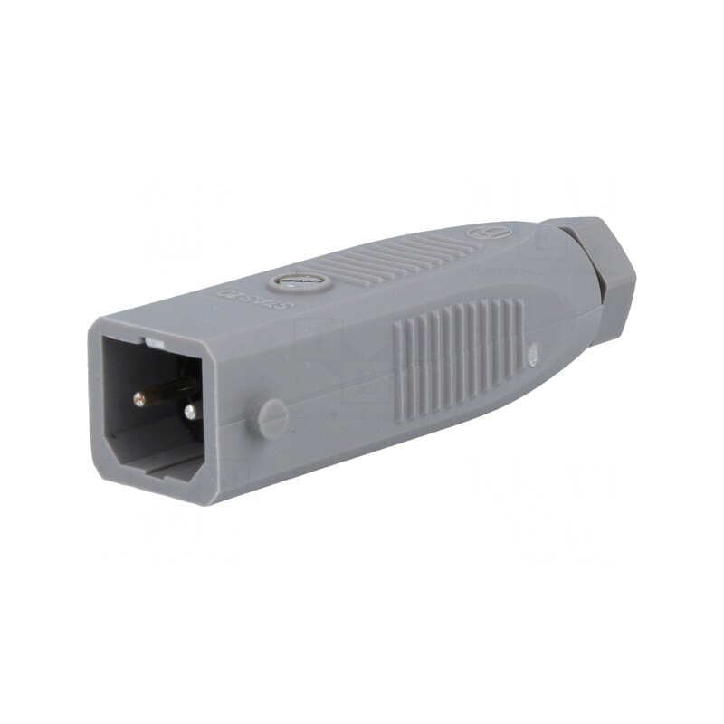 Conector dreptunghiular ST mufă tată 2 pini IP54 | Electronic-mag.ro | Componente Electronice