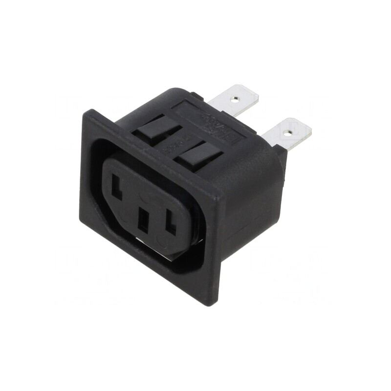 Conector alimentare AC soclu mamă 10A 250VAC C13 | Electronic-mag.ro | Componente Electronice