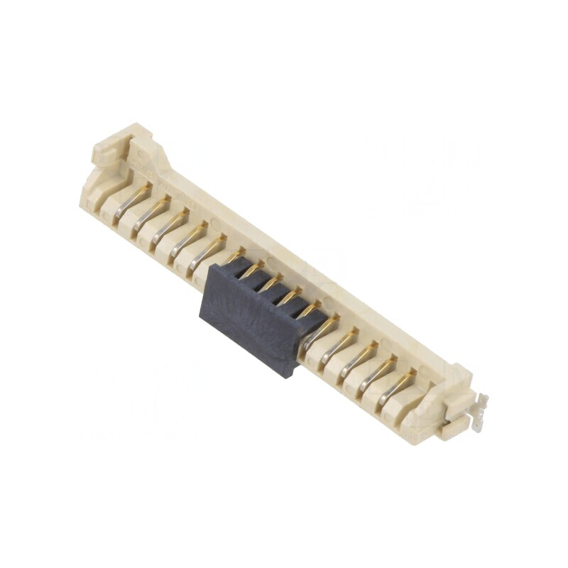 Conector de margine 17 pini 2,54mm aurit SMT | Electronic-mag.ro | Componente Electronice