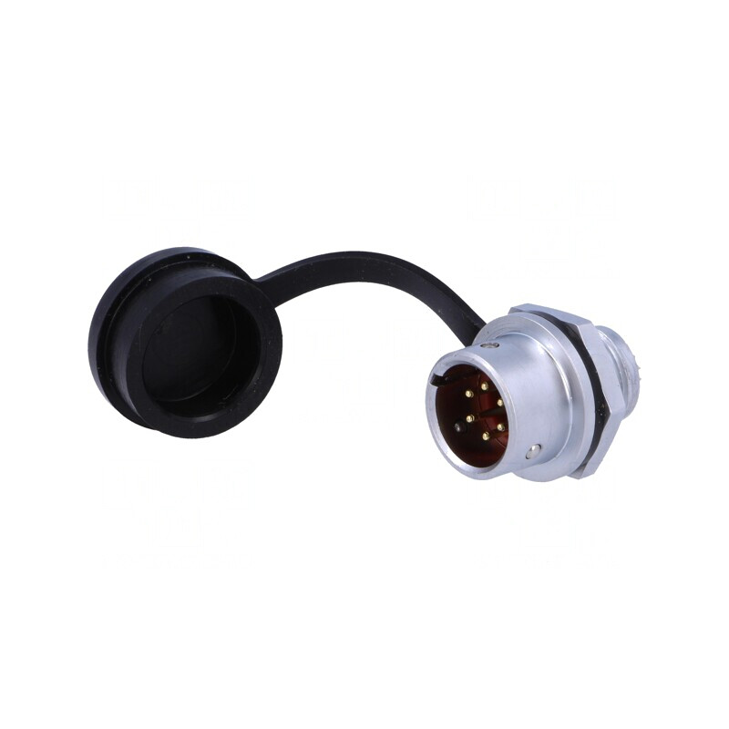 Soclu SF12 tată 6 pini IP67 5A 125V | Electronic-mag.ro | Componente Electronice