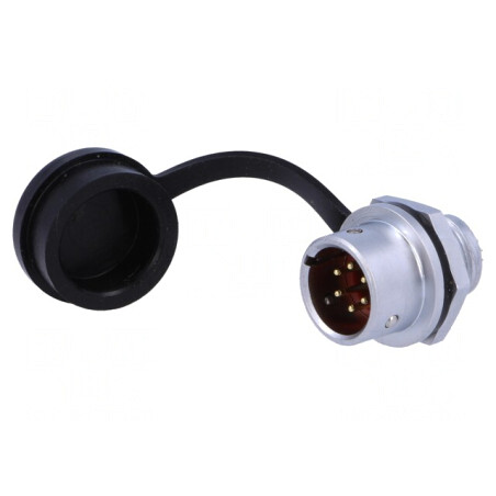 Soclu SF12 tată 6 pini IP67 5A 125V | Electronic-mag.ro | Componente Electronice