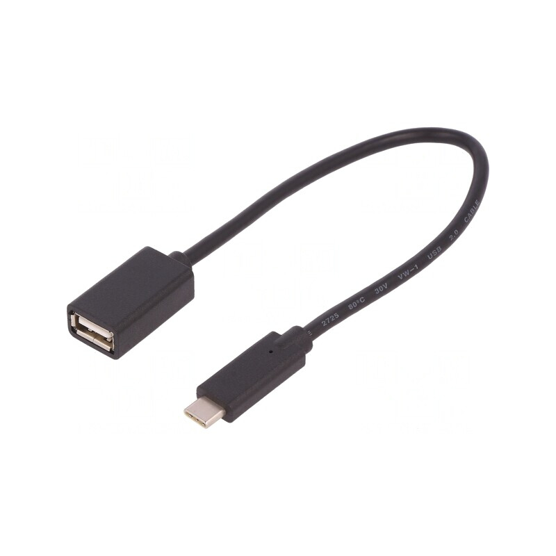 Cablu USB 2.0 A la USB C 0.25m | Electronic-mag.ro | Componente Electronice