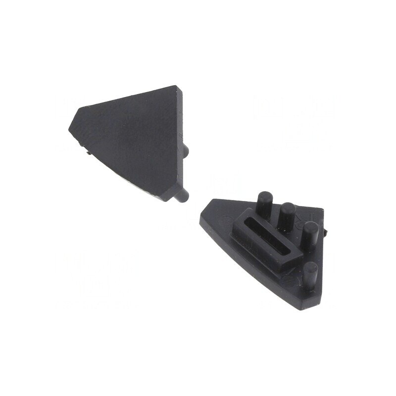 Obturator Negru pentru Profil LED - Set 10 Bucăți | Electronic-mag.ro | Componente Electronice
