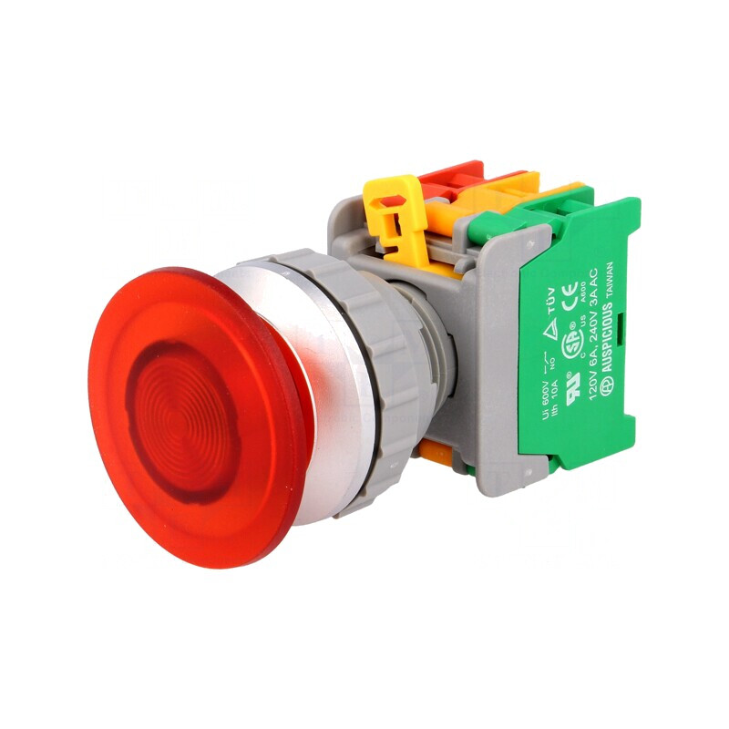 Comutator cu Apăsare 30mm 1 NC NO | Electronic-mag.ro | Componente Electronice