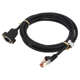 Prelungitor RJ45 S/FTP Cat6 Negru 2m | Electronic-mag.ro | Componente Electronice