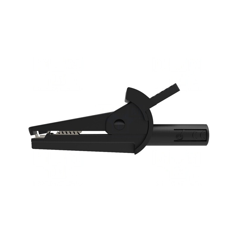 Bornă crocodil 10A neagră 600V 8mm | Electronic-mag.ro | Componente Electronice