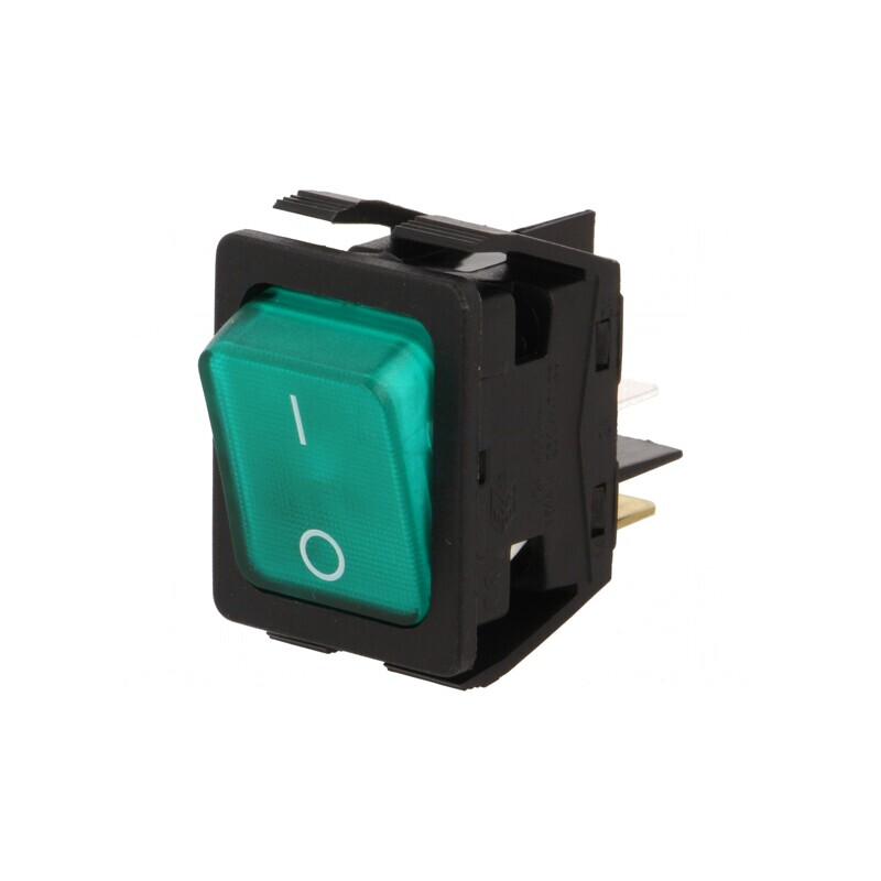 Comutator Basculant Verde ON-OFF 16A/250VAC 20A/28VDC | Electronic-mag.ro | Componente Electronice