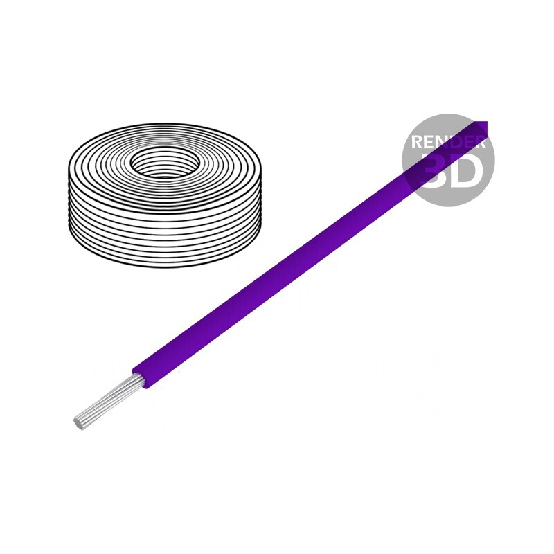 Cablu litat PVC violet 10m 0,5mm2 | Electronic-mag.ro | Componente Electronice